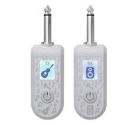 FUANA Système de guitare sans fil pour tous les instruments : émetteur et récepteur rechargeables 2,4 GHz, portée de 30 à 50 m, USB-C, câble d'écouteurs à plage dynamique 110 dB