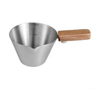FUANA Tasse doseuse à expresso en acier inoxydable avec graduation, verre à liqueur, bec verseur en V, pour barista, latte, cappuccino, 13 x 6,7 cm (naturel)