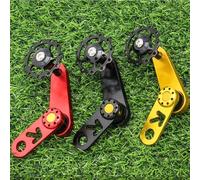 FUANA Tendeur de vélo pour guide de chaîne à vitesse unique, dérailleur arrière en alliage d'aluminium, compatible avec les vélos pliants, kit de réparation de vélo 90 x 57 x 54 mm