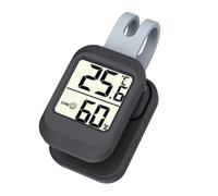 FUANA Thermomètre hygromètre de guitare avec grand écran pour guitare acoustique, folk, électrique et basse, -20-70 ℃ 10 % à 99 % RH surveillance, avec remplissage d'eau et magnétiseur, noir