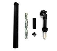 FUANA Tige de selle de vélo de 350 mm pour cadres de 27,2/30,9/31,6 mm, poteau absorbant les chocs en alliage d'aluminium avec ressort réglable, charge de 100 kg