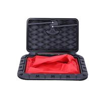 FUANA Trappe carrée pour bateau avec charnières de verrouillage à 90 degrés, poignée extractible pour kayak, canoë, noir, 35 x 25 cm