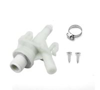 FUANA Vanne d'eau pour toilettes à pédale Dometic RV 385311641 avec filtre intégré, blanc, 10,5 x 1,9 cm, serrure de porte en plastique