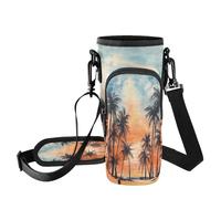 Fuauuyl 1 sac de transport pour gobelet de voiture de 1200 ml, bandoulière pour bouteille d'eau avec sangle réglable et poche à fermeture éclair, léger pour randonnée, camping, b, Taille unique