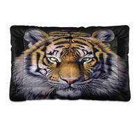 Fuauuyl Beau tapis de lit doux pour chien motif œil de tigre rose - Lavable en machine - Avec fond antidérapant - 91,4 x 61 cm