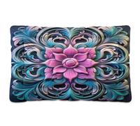Fuauuyl Blue Mandala1 - Lit doux pour animal domestique, lavable en machine avec fond antidérapant pour chien, 91,4 x 61 cm