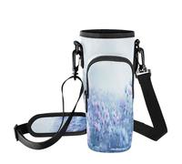 Fuauuyl Cosmos Sac de transport pour gobelet de voiture de 1,2 l avec sangle réglable et poche à fermeture éclair, léger pour randonnée, camping, b, Taille unique, Organiseur de sac