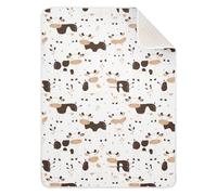 Fuauuyl Couverture de bébé à motif de vaches mignonnes pour nouveau-né, garçons et filles, ultra douce, chaude et confortable, double couche, 76,2 x 101,6 cm