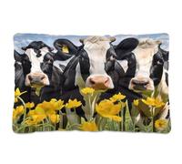 Fuauuyl Cows in the Field Tapis de lit doux pour chien lavable en machine avec fond antidérapant pour chien - 61 x 45,7 cm