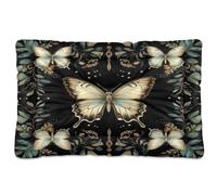 Fuauuyl Elegant Butterflies Tapis de lit doux pour chien Lavable en machine avec fond antidérapant pour chien 61 x 45,7 cm