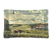 Fuauuyl Farm and Cow - Tapis de lit doux pour chien, lavable en machine avec fond antidérapant pour chien, 61 x 45,7 cm