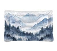 Fuauuyl Foggy Mountains Iew - Lit doux pour animal domestique, lavable en machine, avec fond antidérapant pour chien, 91,4 x 61 cm