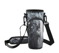 Fuauuyl Grey Eagle Sac de transport pour gobelet de voiture de 1,2 l, sangle réglable et poche à fermeture éclair, léger pour randonnée, camping, b, Taille unique, Organiseur de sac