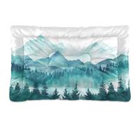 Fuauuyl Jungle and Lake Tapis de lit doux pour chien lavable en machine avec fond antidérapant pour chien - 61 x 45,7 cm