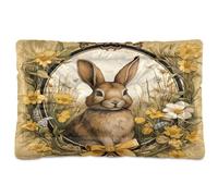 Fuauuyl Lapin de Pâques 2 - Tapis de lit doux pour chien, lavable en machine avec fond antidérapant pour chien, 61 x 45,7 cm