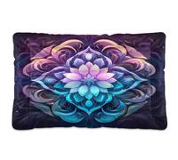 Fuauuyl Mandala bleu (2) tapis de lit doux pour chien - Lavable en machine avec fond antidérapant pour chien - 61 x 45,7 cm