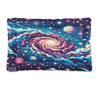 Fuauuyl Milky Way - Tapis de lit doux pour chien avec motif œil rose, lavable en machine avec fond antidérapant pour chien, 91,4 x 61 cm