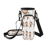 Fuauuyl Monkeys Perform Sac de transport pour gobelet de voiture de 1,2 l avec sangle réglable et poche à fermeture éclair, léger pour randonnée, camping, b, Taille unique