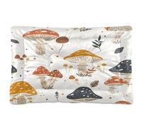 Fuauuyl Mushroom(9) Tapis de lit doux pour chien avec motif œil rose, lavable en machine avec fond antidérapant pour dormir - 91,4 x 61 cm