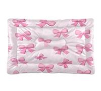 Fuauuyl Pink Bows - Lot de 3 tapis de lit doux pour chien - Lavable en machine avec fond antidérapant - 61 x 45,7 cm