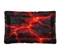 Fuauuyl Red Lighten Tapis de lit doux pour chien lavable en machine avec fond antidérapant pour chien - 61 x 45,7 cm