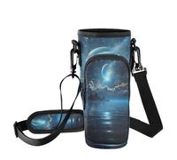 Fuauuyl Sea at Night - Sac de transport léger pour gobelet de voiture de 1,2 l avec sangle réglable et poche à fermeture éclair, léger pour randonnée, camping, b, Taille unique, Organiseur de sac