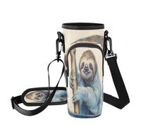 Fuauuyl Sloth on The Branch Sac de transport léger pour gobelet de voiture de 1,2 l avec sangle réglable et poche à fermeture éclair, léger pour randonnée, camping, b, Taille unique, Organiseur de sac