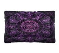 Fuauuyl Tapis de lit doux à motif mandala, lavable en machine avec fond antidérapant pour chien - 61 x 45,7 cm - Violet
