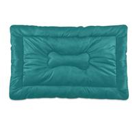 Fuauuyl Tapis de lit doux de couleur unie pour animal domestique, lavable en machine, avec fond antidérapant pour chien, 61 x 45,7 cm, vert sarcelle