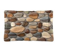 Fuauuyl Tapis de lit doux en bois avec motif œil rose pour chien, lavable en machine, avec fond antidérapant pour chien, 91,4 x 61 cm