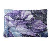 Fuauuyl Tapis de lit doux en marbre violet pour animal domestique, lavable en machine avec fond antidérapant pour chien, 61 x 45,7 cm