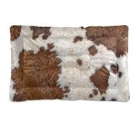Fuauuyl Tapis de lit doux imprimé vache pour chien, lavable en machine, avec fond antidérapant pour chien, 61 x 45,7 cm
