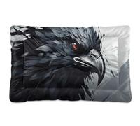 Fuauuyl Tapis de lit doux pour chien avec motif aigle gris - Lavable en machine avec fond antidérapant - 61 x 45,7 cm