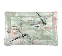 Fuauuyl Tapis de lit doux pour chien avec motif de libellules à l'encre - Lavable en machine - Avec fond antidérapant - 61 x 45,7 cm