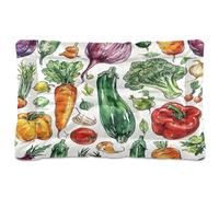 Fuauuyl Tapis de lit doux pour chien avec motif œil rose - Lavable en machine - Avec fond antidérapant - 91,4 x 61 cm