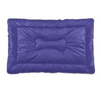 Fuauuyl Tapis de lit doux pour chien de couleur unie, lavable en machine avec fond antidérapant pour chien, bleu, violet, 61 x 45,7 cm