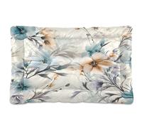 Fuauuyl Vintage Flowers1 Tapis de lit doux pour chien lavable en machine avec fond antidérapant pour chien - 61 x 45,7 cm