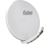 Fuba DAA 850 G - Parabole en aluminium 85cm gris clair | Parabole avec double bras porteur stable, réflecteur en aluminium, support LNB en aluminium moulé sous pression