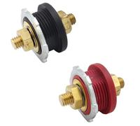 FUBESK 3/8" Stud Remote Battery Reliure Post Connector Kit avec bornes en laiton pour voiture, camping-car, bateau et équipement agricole