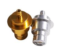 FUBESK Adaptateur CO2 de rechange pour SodaStream Quick Connect avec réservoir externe de dioxyde de carbone, connecteur en aluminium pour machines à SODA, 52 x 36 mm, doré/argenté