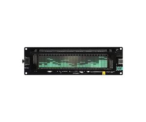 FUBESK AK2515 Spectre audio VFD Sonomètre VU mètre Écran d'affichage pour analyse de musique avec entrée AUX/MIC 35 mm et fonction horloge