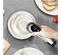 FUBESK Batteur à œufs électrique rechargeable avec 2 têtes de fouet pour mousseur à lait, mélangeur portatif à 5 vitesses, chargement USB, 1500 mAh pour utilisation en cuisine