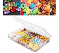 FUBESK Boîte à goûter avec 18 grilles amovibles pour enfants, 3 boîtes de rangement portables, 20,1 x 14,8 x 2,8 cm, boîtes Bento en plastique PP transparent pour l'école, les voyages et