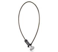 FUBESK Câble antivol pour vélo - Fil d'acier caché - Sécurité - Pour VTT et vélo de route - Câblage externe - Guidon - Léger - 53 g - Tête en alliage d'aluminium - Avec clés pour noir