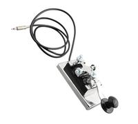 FUBESK Clé télégraphique CW en acier inoxydable pour ondes courtes avec bouton amovible et coussin de protection pour la pratique et l'enseignement du code morse