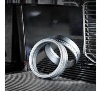 FUBESK Dosage de café en alliage d'aluminium pour bague avec entonnoir magnétique, design en maille anti-déversement, pour porte-filtres de 51 mm, 54 mm, 58 mm et pour cafetières à moka