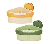 FUBESK Égouttoir d'angle pour évier avec ventouse, panier de vidange automatique pour déchets alimentaires, 15 x 10,5 cm, maille en acier inoxydable, vert