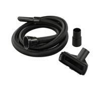 FUBESK Ensemble de tuyaux d'aspirateur James, Harry, Basil - 2,5 m noir pour tuyau de rechange avec adaptateur et pour aspiration plate