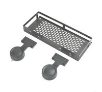 FUBESK Étagère de salle de bain avec crochets sans perçage pour aluminium | Pas de perçage nécessaire, s'installe en quelques secondes sur des surfaces lisses, repositionnable pour le design