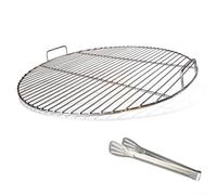 FUBESK Grille ronde en acier inoxydable avec poignée pour barbecue Weber 7432 et 57 cm pour une manipulation facile des aliments (55 cm)